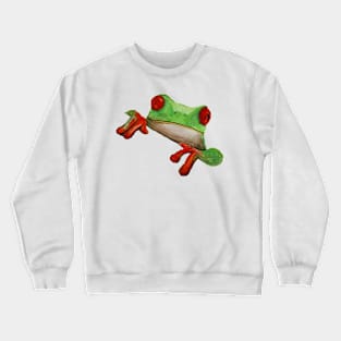 Green and red frog 2 Crewneck Sweatshirt